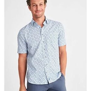 johnnie-O Hall Hangin' Out Button Up Shirt Wake Size XL